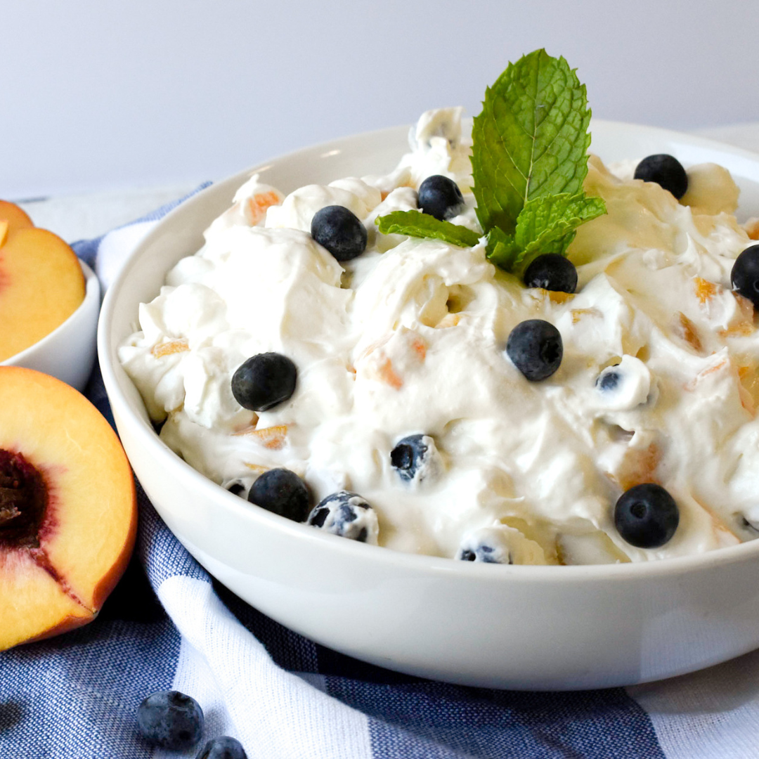 Fluffy Peaches & Cream Dessert