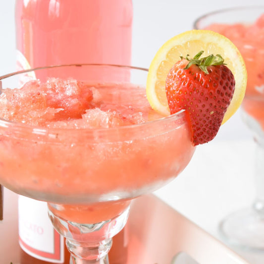 Strawberry Lemonade Moscato Slushies