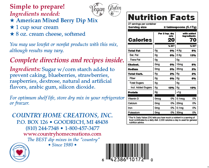 American Mixed Berry Dip Mix (Dozen)