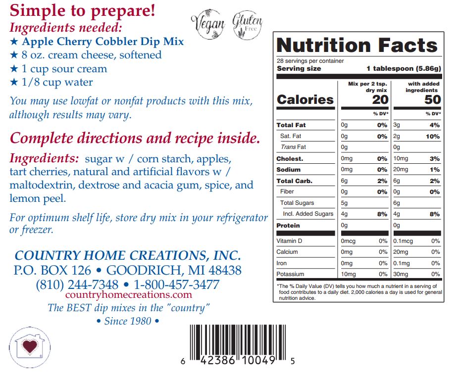 Apple Cherry Cobbler Dip Mix (Dozen) - NEW RELEASE