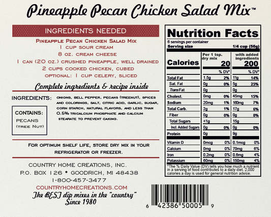 Artisan Kitchen - Pineapple Pecan Chicken Salad Mix (Dozen) NEW RELEASE