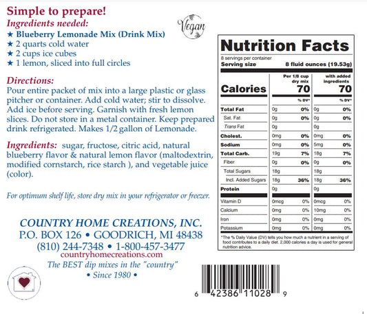 Blueberry Lemonade Mix (Dozen)