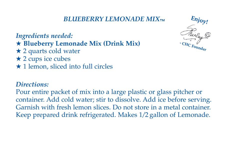 Blueberry Lemonade Mix (Dozen)
