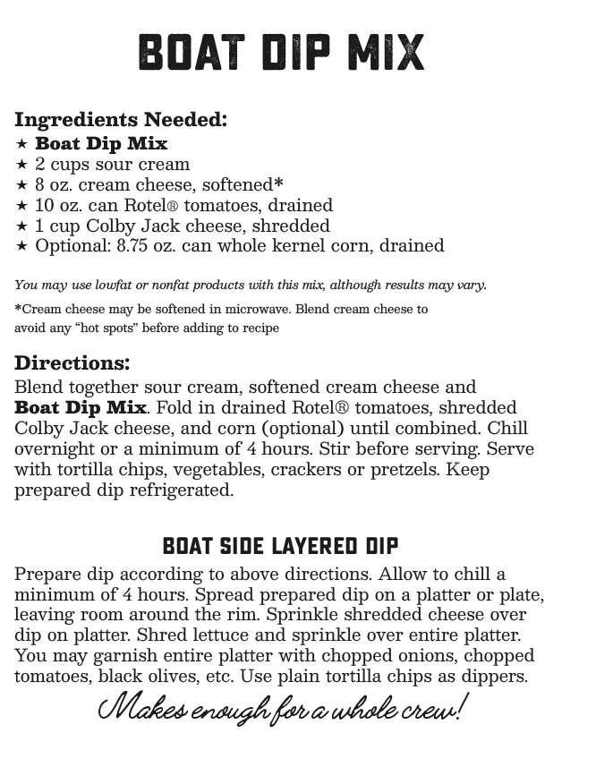 Coastal Kitchen - Boat Dip Mix (Dozen)