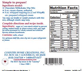 Chocolate Milkshake Dip Mix - Sample