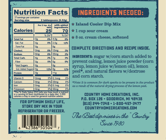 Coastal Kitchen Island Cooler Dip Mix-NEW RELEASE