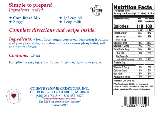 Corn Bread Mix (1/2 Dozen)