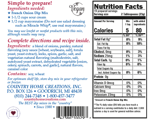 French Onion Dip Mix - Sample