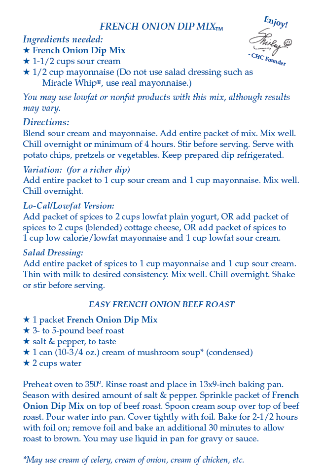 French Onion Dip Mix - Sample