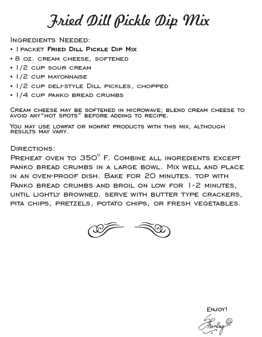 Artisan Kitchen Fried Dill Pickle Dip Mix - (Dozen) NEW RELEASE