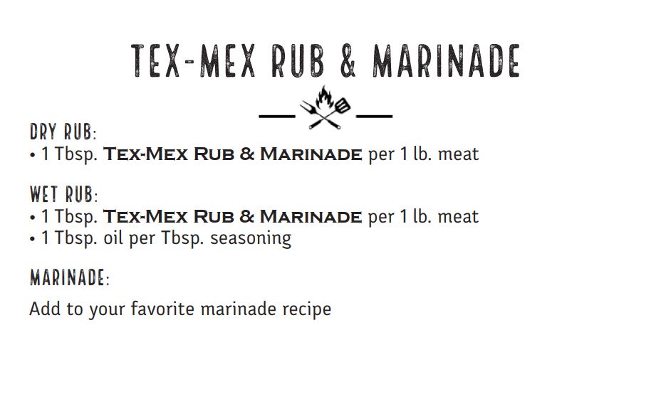 Gourmet Griller Tex-Mex Rub & Marinade (Dozen)