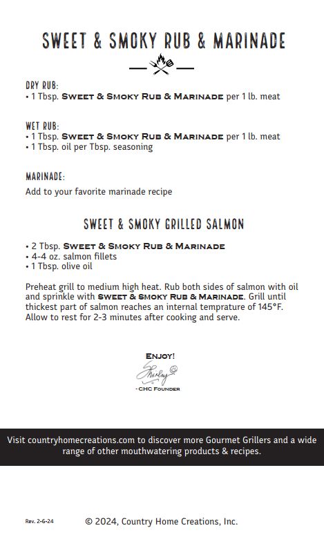 Gourmet Grillers Sweet & Smoky Rub & Marinade (Dozen)