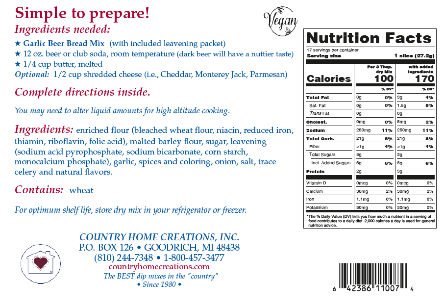 Garlic Beer Bread Mix - Sample