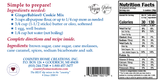 GingerBabies Cookie Mix Kit