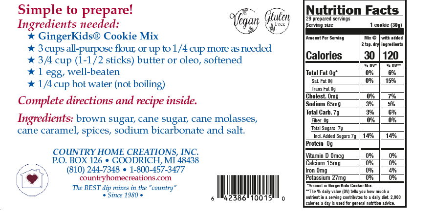 GingerKids Cookie Mix Kit (1/2 Dozen)