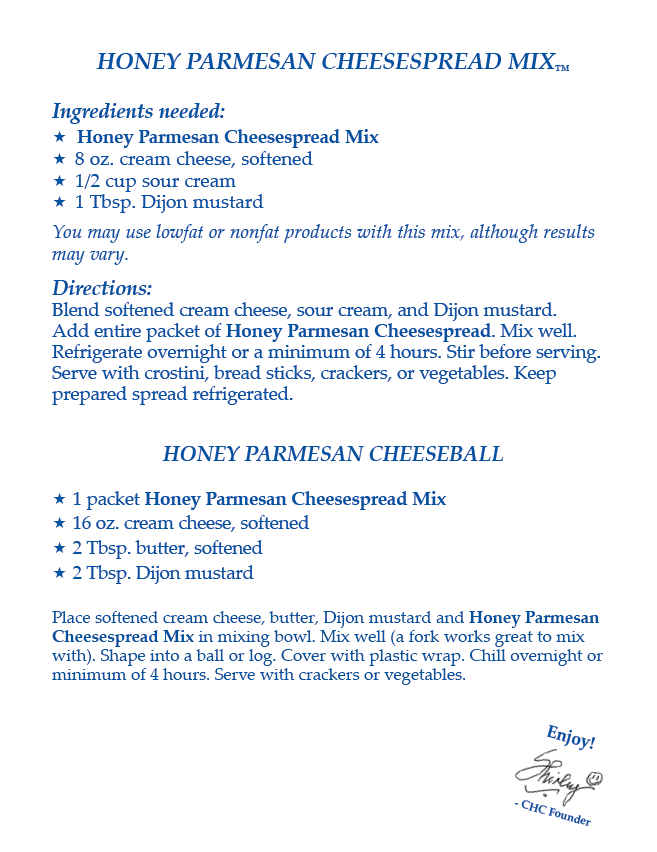 Honey Parmesan Cheesespread Mix-Sample NEW RELEASE
