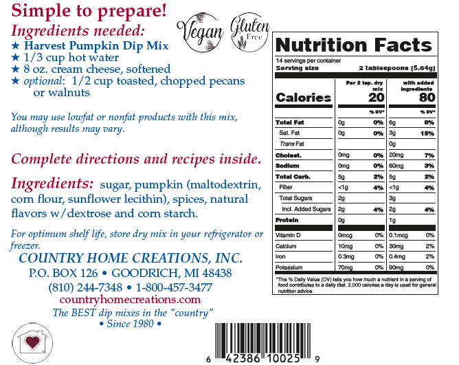 Harvest Pumpkin Dip Mix - Sample