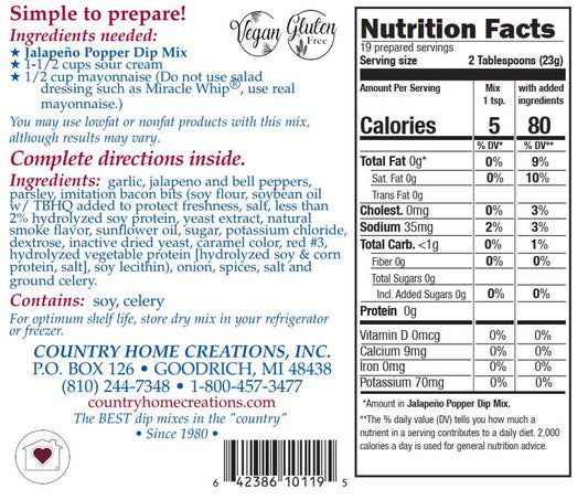 Jalapeno Popper Dip Mix - Sample