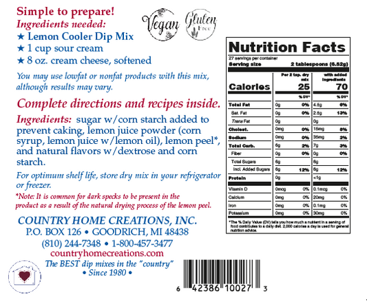 Lemon Cooler Dip Mix (Dozen)