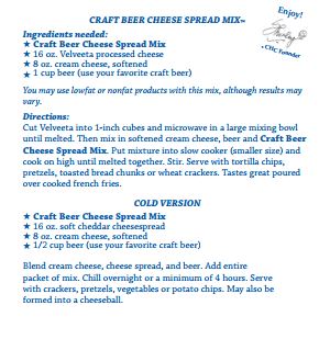 Taste of Michigan - Michigan Craft Beer Cheesespread Mix- (Dozen)