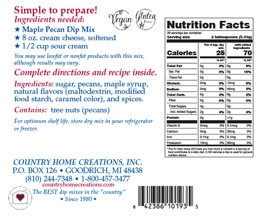 Maple Pecan Dip Mix - Sample