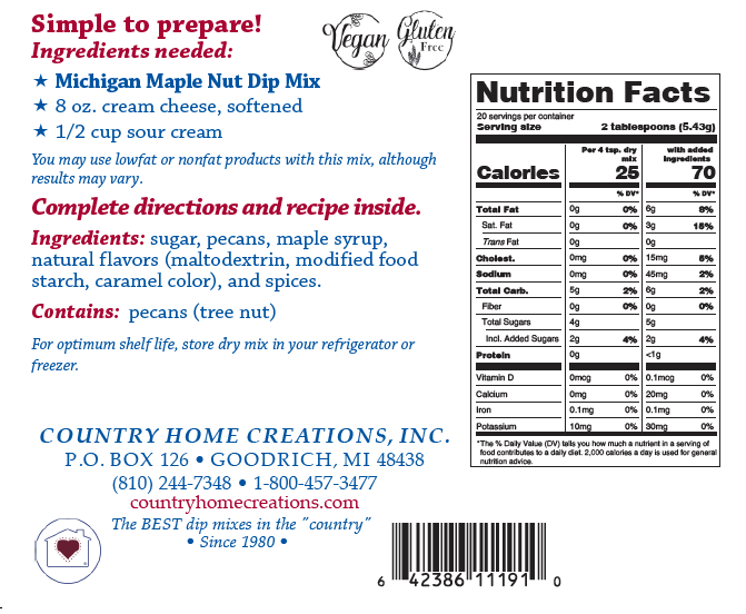 Taste of Michigan Maple Nut Dip Mix (Dozen) NEW RELEASE
