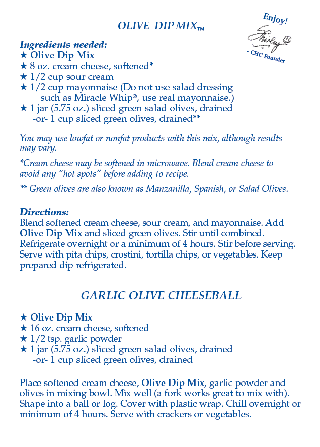 Olive Dip Mix (Dozen)