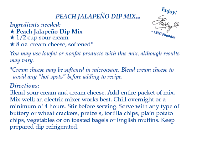 Peach Jalapeno Dip Mix (Dozen)