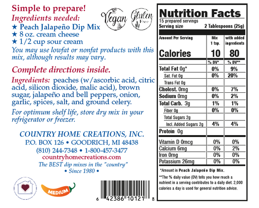 Peach Jalapeno Dip Mix (Dozen)