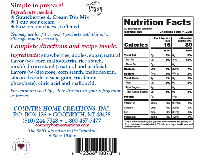Strawberries & Cream Dip Mix - Sample