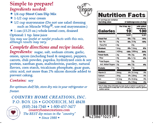 Street Corn Dip Mix (Dozen) NEW RELEASE