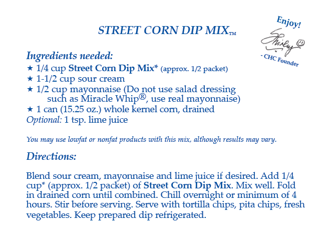 Street Corn Dip Mix (Dozen) NEW RELEASE