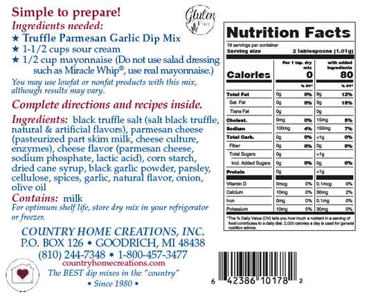 Truffle Parmesan Garlic Dip Mix (Dozen)
