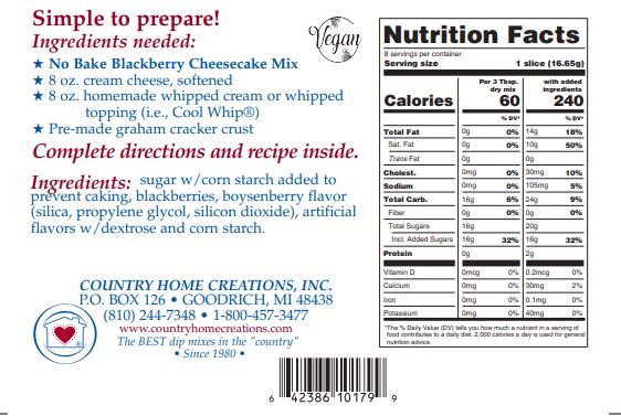No Bake Blackberry Cheesecake Mix (1/2 Dozen)