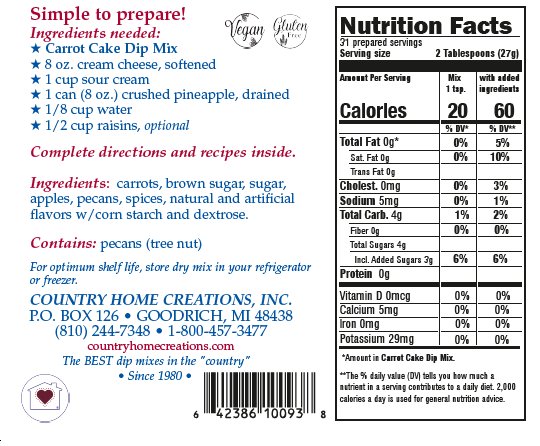 Carrot Cake Dip Mix - Sample