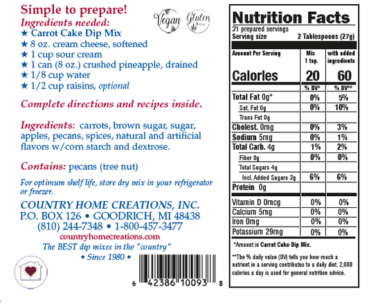 Carrot Cake Dip Mix (Dozen)
