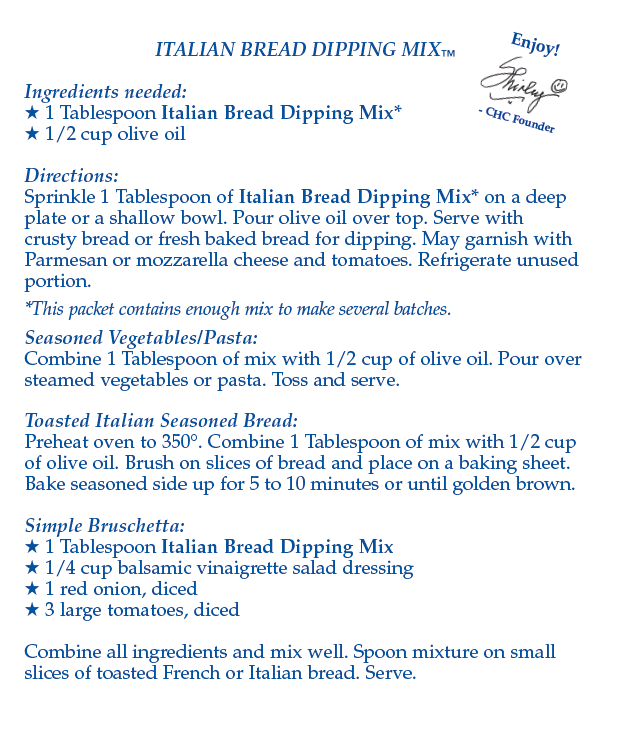 Italian Bread Dipping Mix - Sample