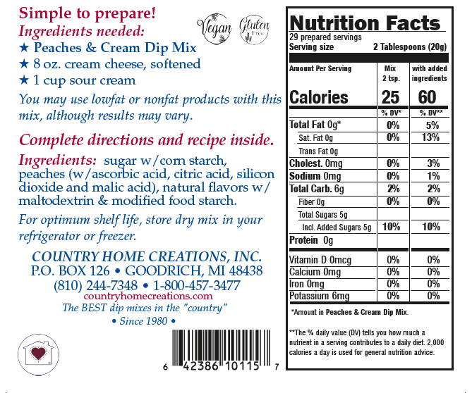 Peaches & Cream Dip Mix (Dozen)