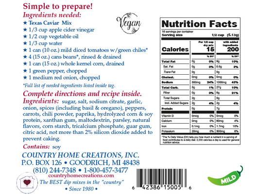 Texas Caviar Mix (Dozen)