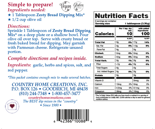 Zesty Bread Dipping Mix (Dozen)