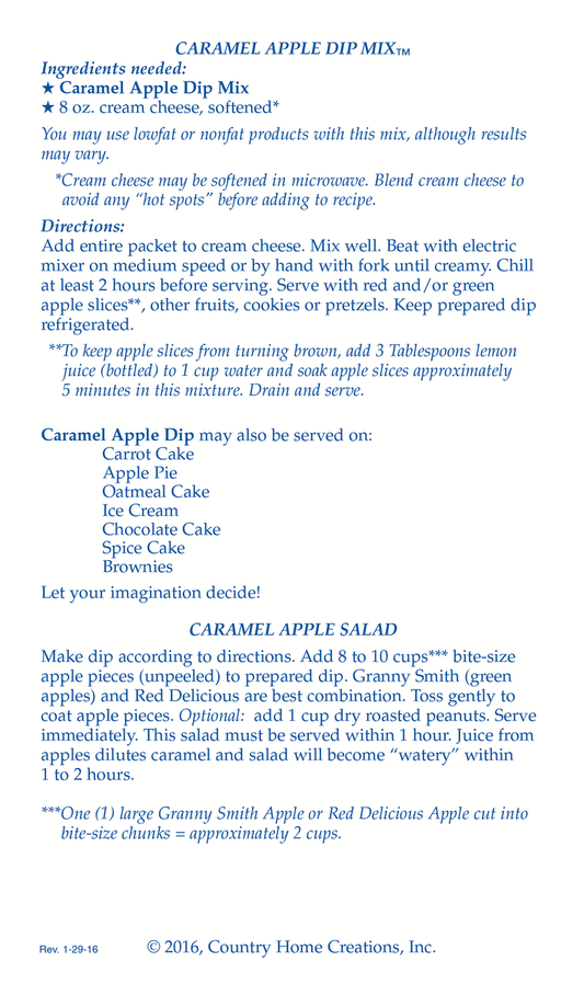 Caramel Apple Dip Mix (Dozen)