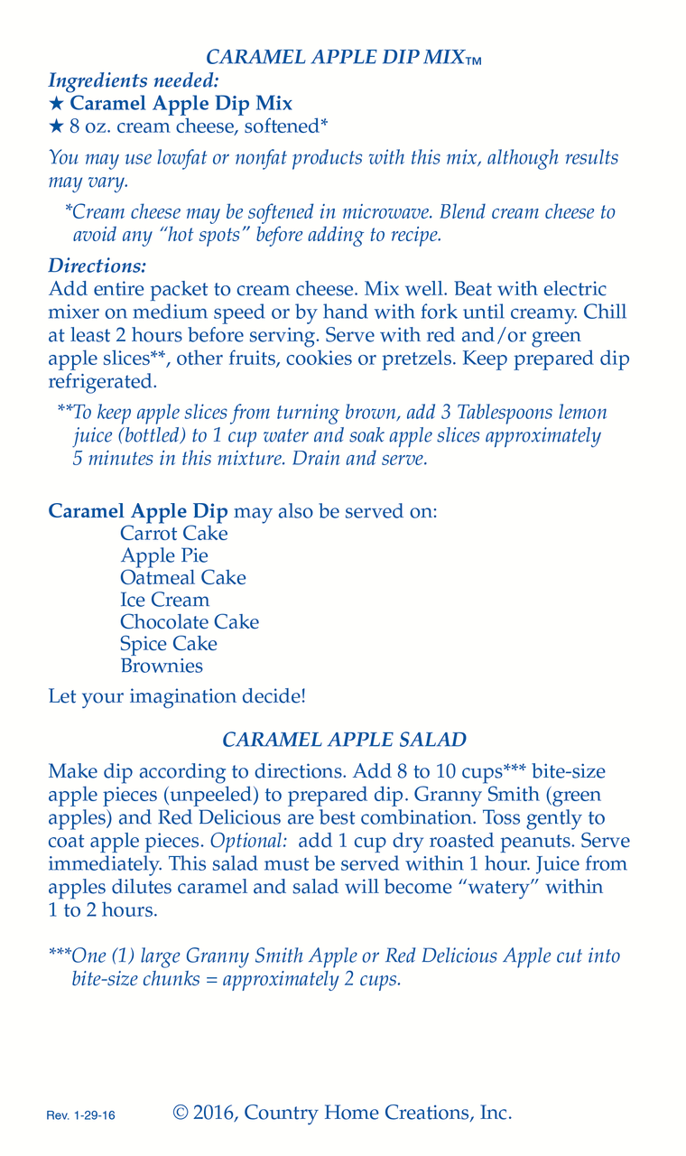 Caramel Apple Dip Mix - Sample