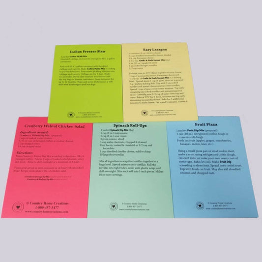 Recipe Sheets - Pad of 25 sheets (2 recipes, 1 on each side)