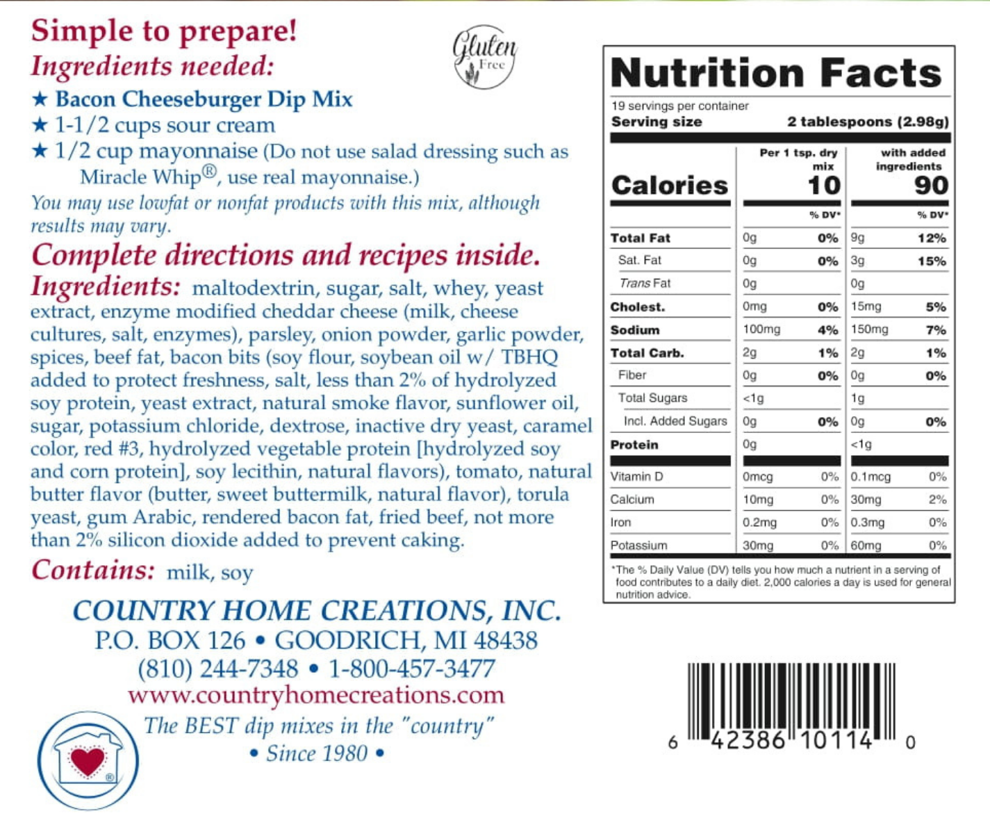 Bacon Cheeseburger Dip Mix - Sample - RETIRED