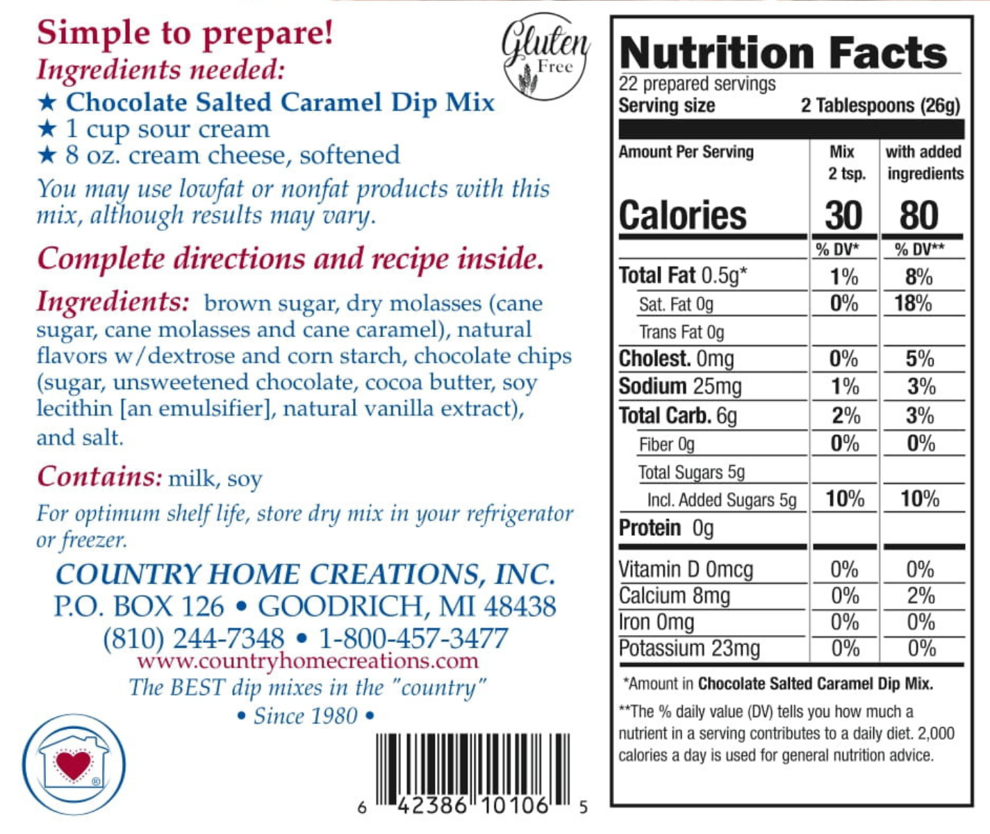 Chocolate Salted Caramel Dip Mix (Dozen)