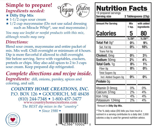Dilly Dip Mix - Sample