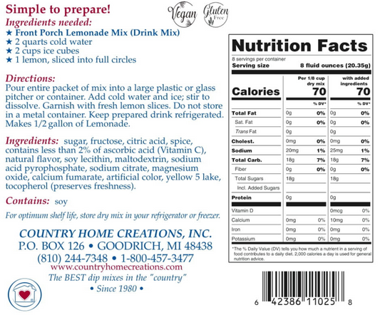 Front Porch Lemonade Mix (Dozen)