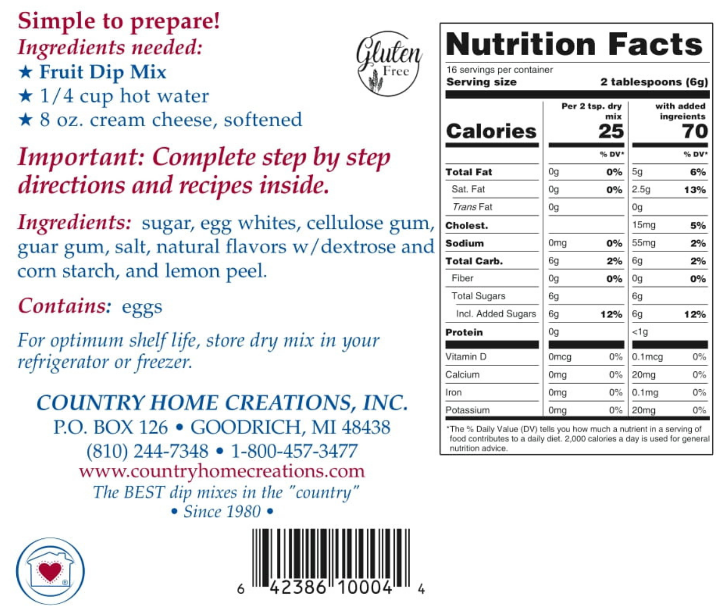 Fruit Dip Mix - Sample