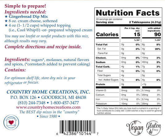 Gingerbread Dip Mix - Sample - SOLD OUT