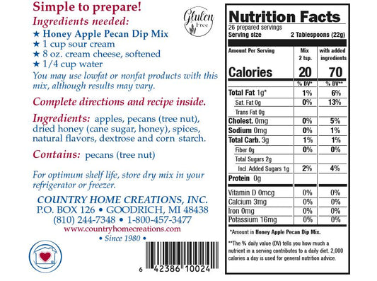 Honey Apple Pecan Dip Mix (Dozen)